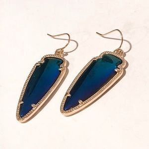 Kendra Scott Dark Glass Dagger Shaped Earrings